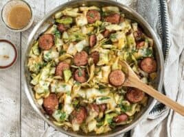 If you need a fast and easy weeknight dinner that is filling, flavorful, and low carb, this Kielbasa and Cabbage Skillet has you covered. BudgetBytes.com